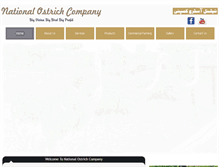 Tablet Screenshot of nationalostrich.com